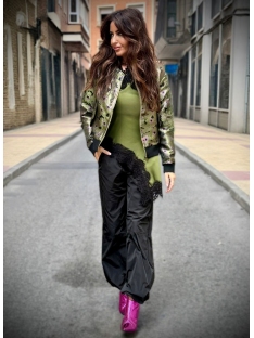 BOMBER EST JACQUARD METALIZADO