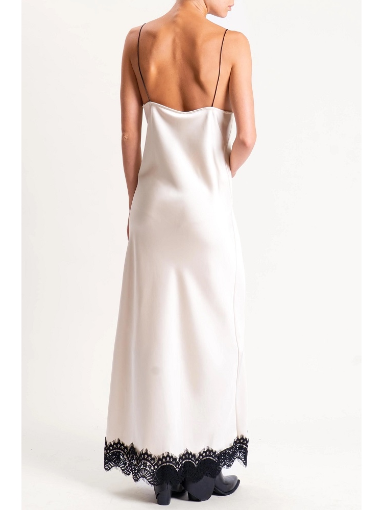 VESTIDO SATEN ENCAJE