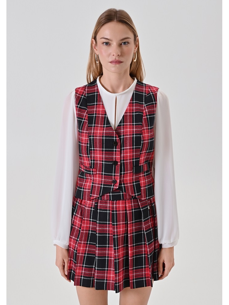 CHALECO CUADROS LUREX 2