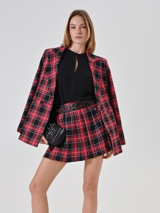 FALDA MINI CUADROS LUREX