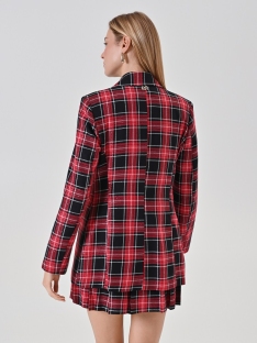 CHAQUETA CUADROS LUREX CRUZADA