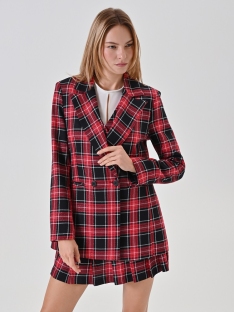 CHAQUETA CUADROS LUREX CRUZADA