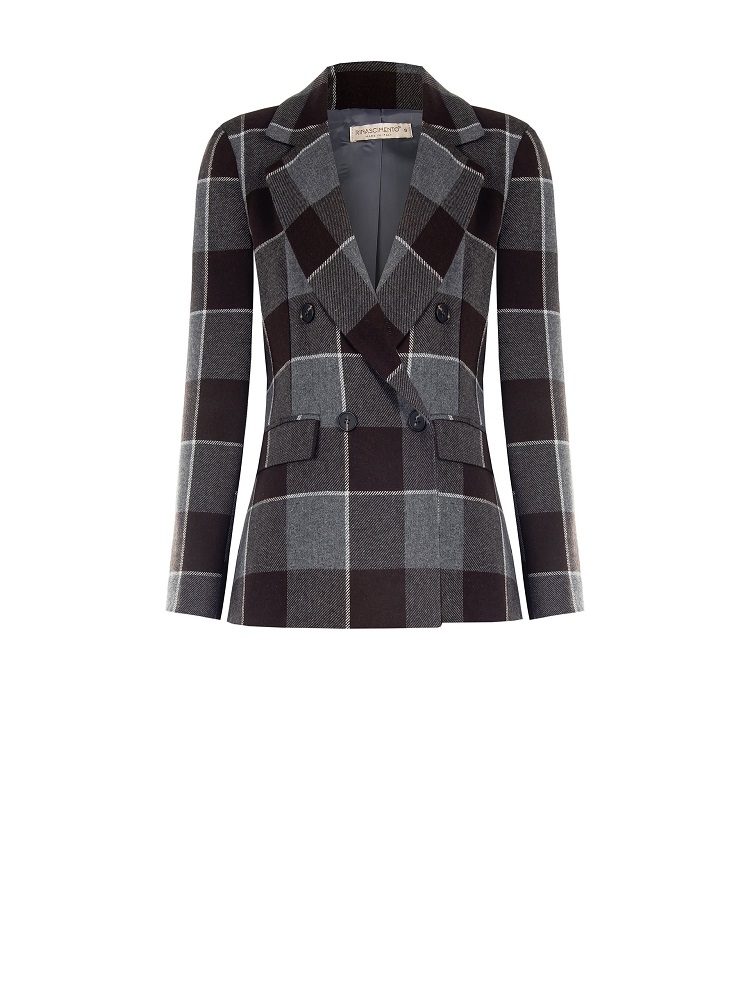 CHAQUETA ENTALLADA CUADROS 2