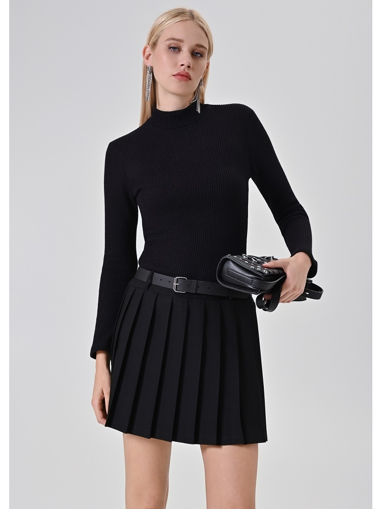 VESTIDO PUNTO  FALDA PLISADA 2