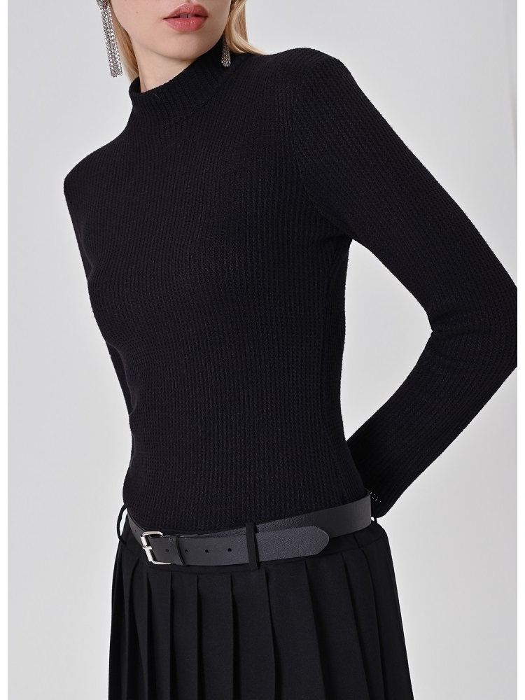 VESTIDO PUNTO  FALDA PLISADA