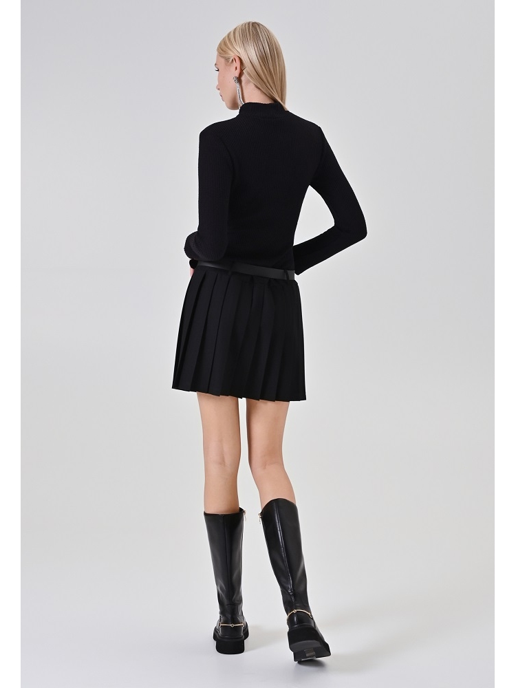 VESTIDO PUNTO  FALDA PLISADA