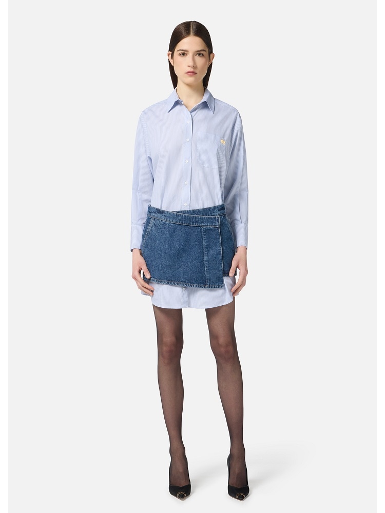 VESTIDO COMBI POPELINA Y VAQUERO