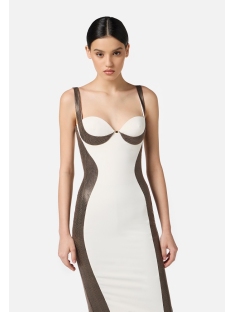 VESTIDO CREPE LIGERO CON DETALLES PITON