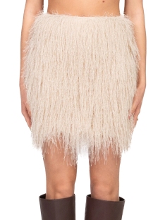 FALDA MINI PLUMAS LUREX