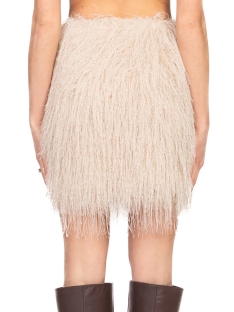 FALDA MINI PLUMAS LUREX