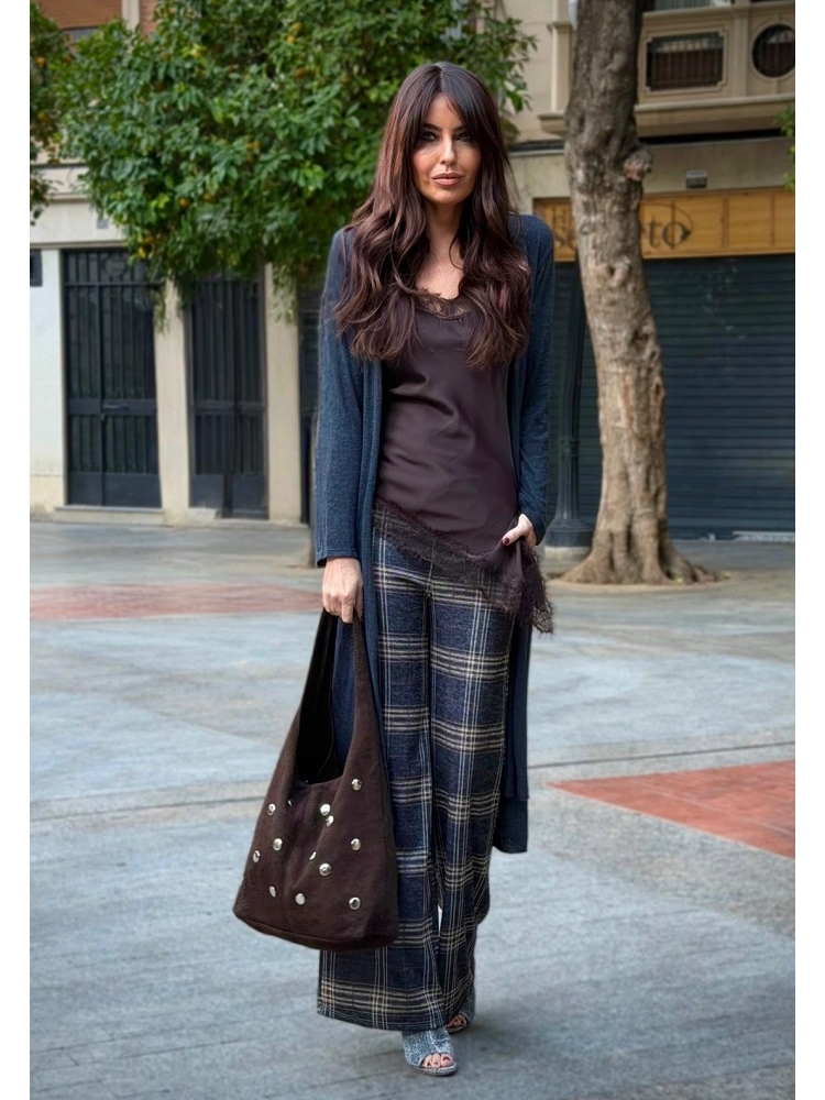 CHAQUETA LARGA PUNTO