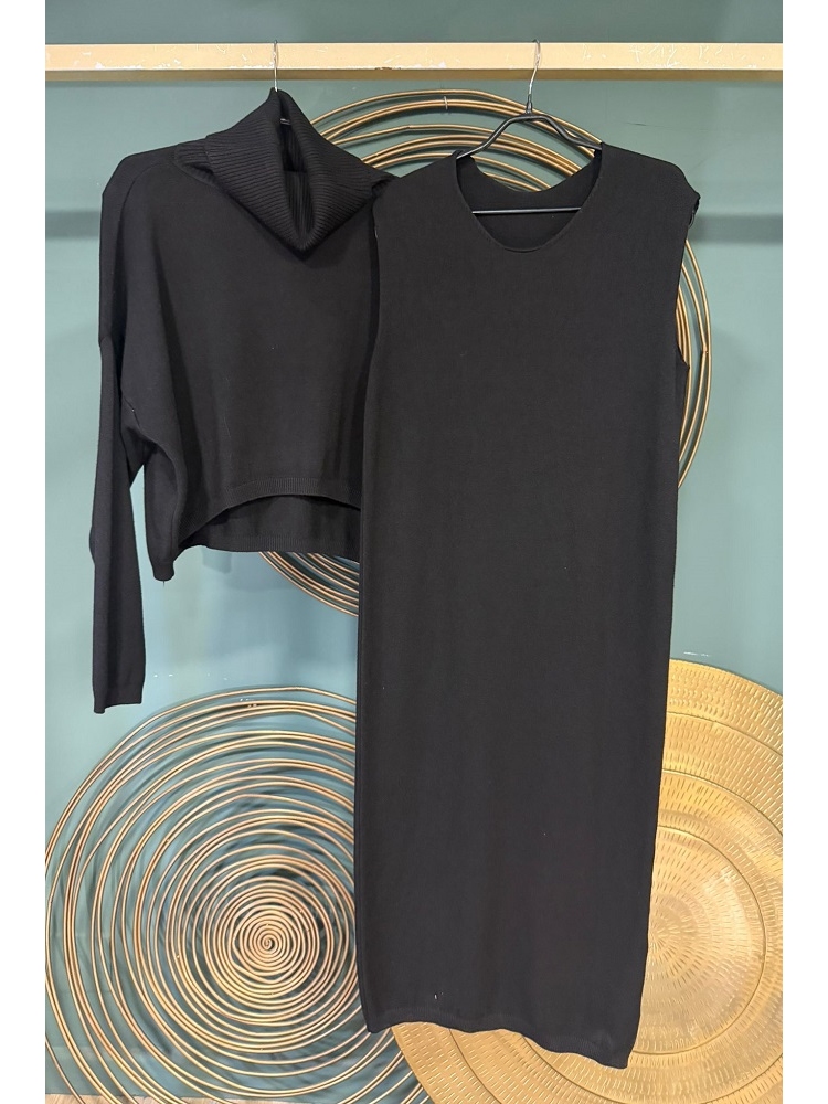 VESTIDO PUNTO CON SUETER