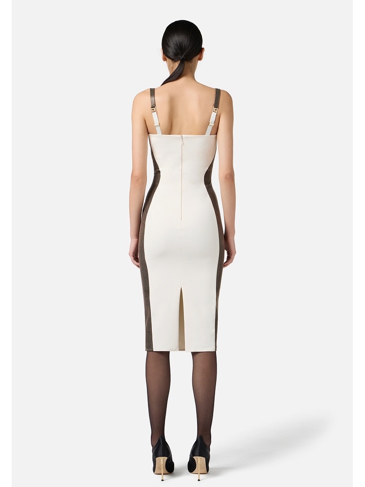 VESTIDO CREPE LIGERO CON DETALLES PITON