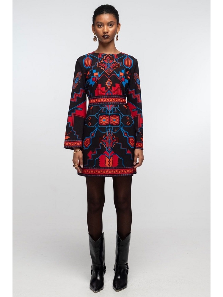 VESTIDO CORTO EST ETNICO