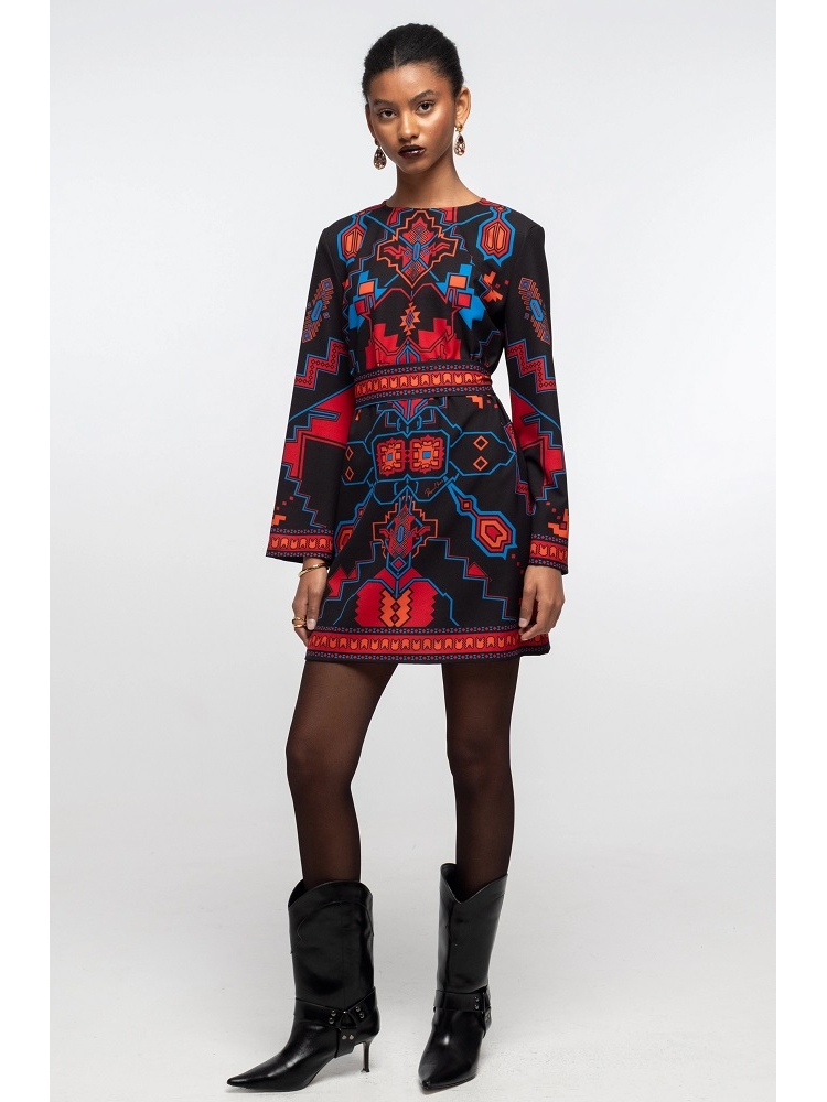 VESTIDO CORTO EST ETNICO