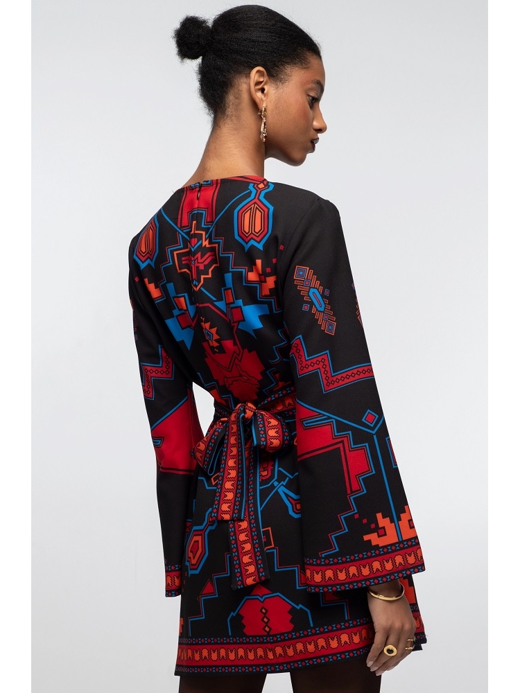 VESTIDO CORTO EST ETNICO