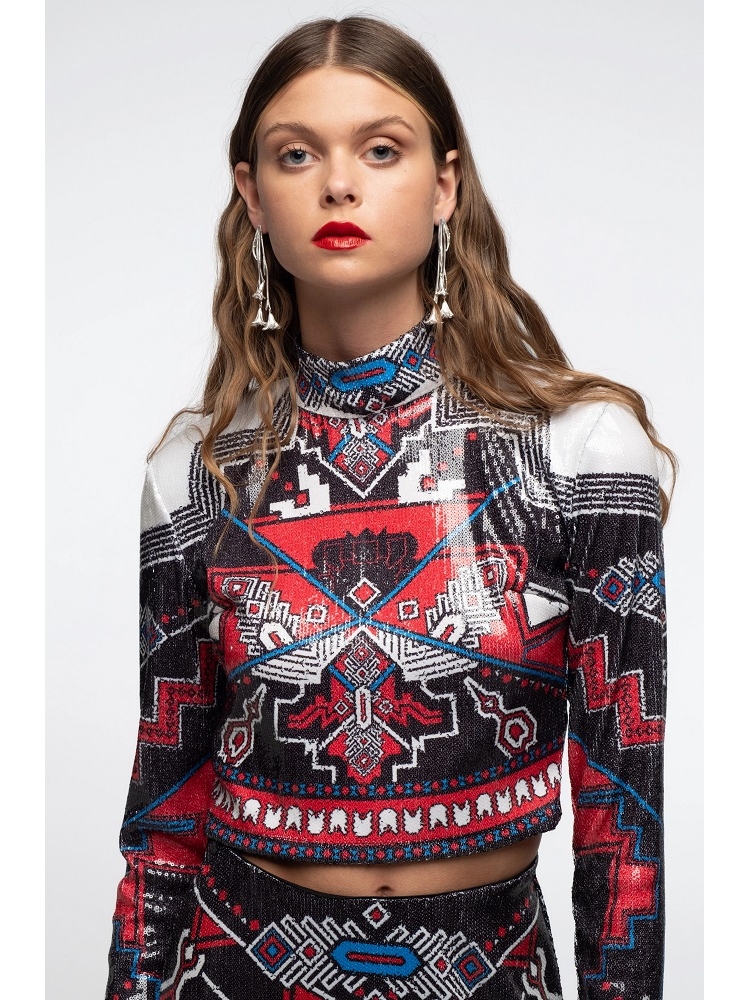 TOP EST C/ALTO LENTEJUELAS