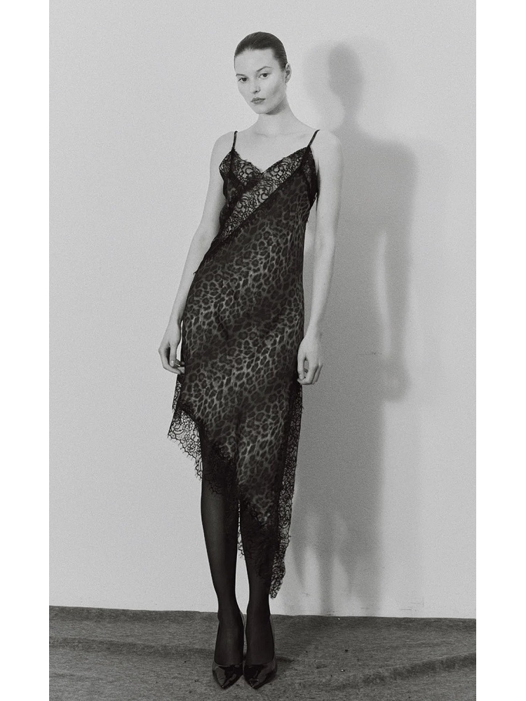 VESTIDO LEOPARDO ENCAJE