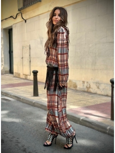 CAMISA CUELLO VOLANTE EST CUADROS