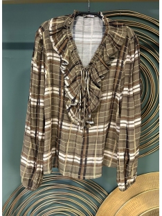 CAMISA CUELLO VOLANTE EST CUADROS