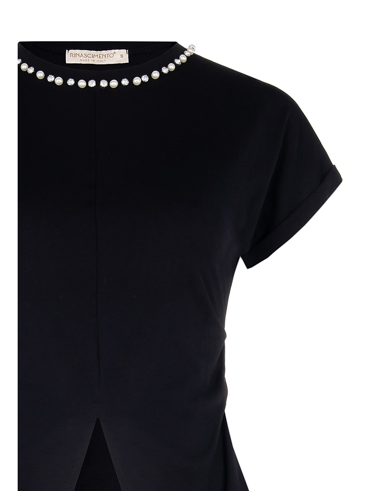 CAMISETA MC COLLAR PERLAS 2