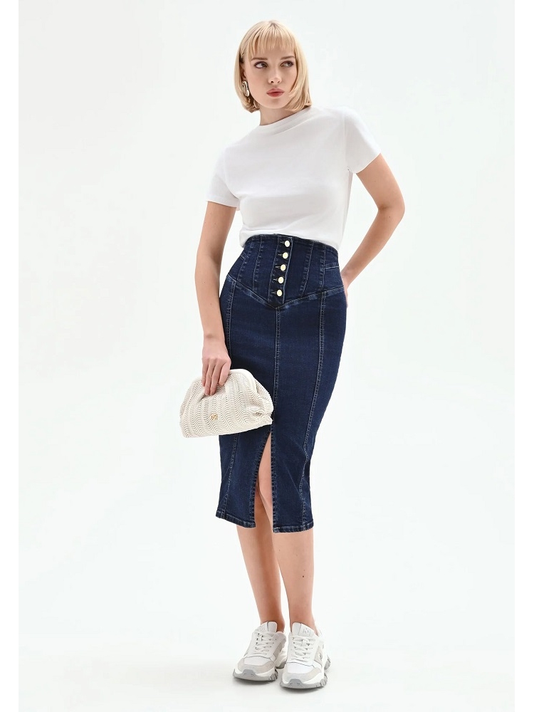FALDA VAQUERA CORTE LAPIZ