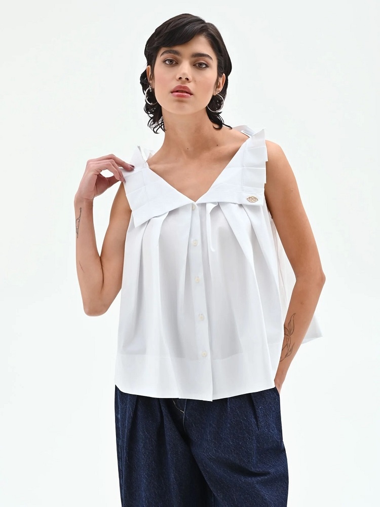 CAMISA VOLANTES CUELLO