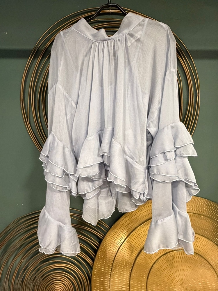 BLUSA GASA M/VOLANTES