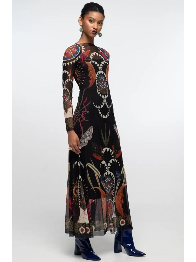 VESTIDO LARGO EST MOTIVOS CELESTIALES