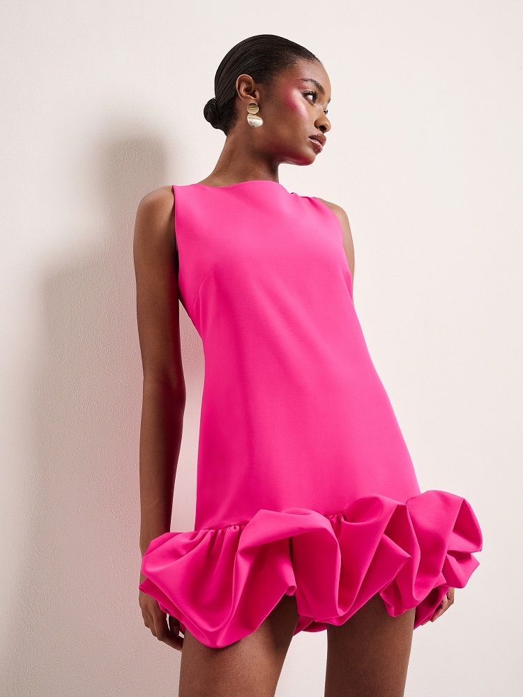 VESTIDO VOLANTE S/MANGAS