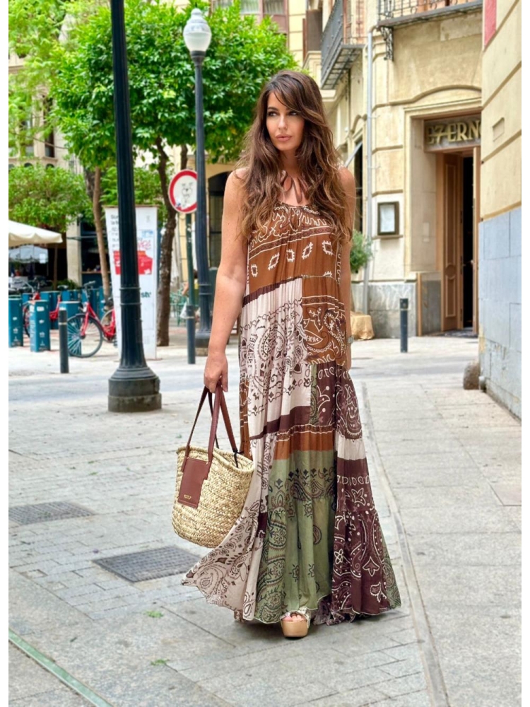 VESTIDO LARGO CACHEMIR