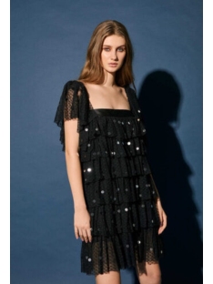 VESTIDO VOLANTES TOPOS PLATA