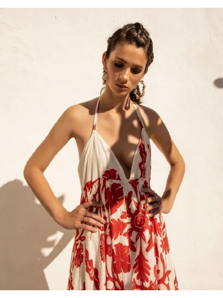 VESTIDO TIRANTES PICO FLORES