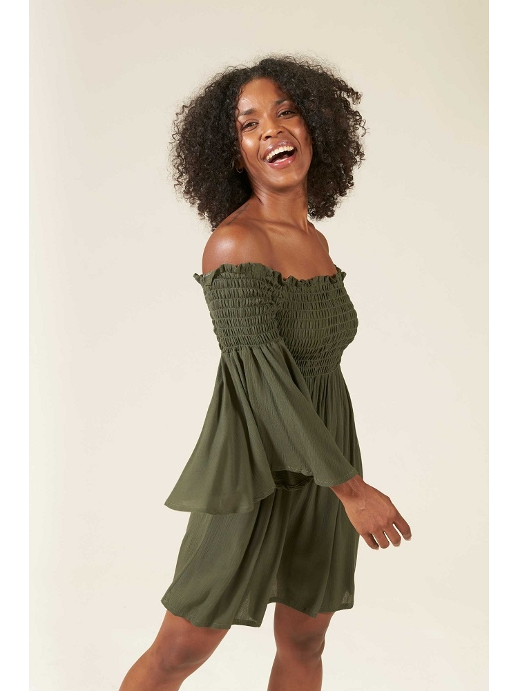 VESTIDO CORTO GOMAS PECHO