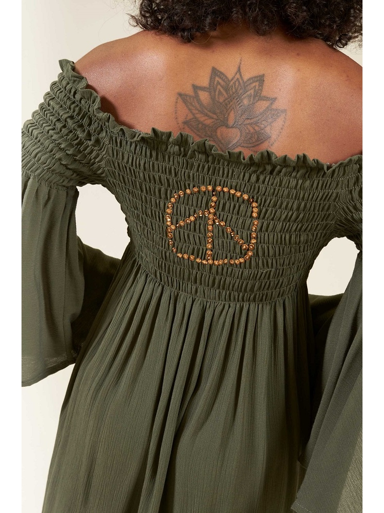 VESTIDO CORTO GOMAS PECHO