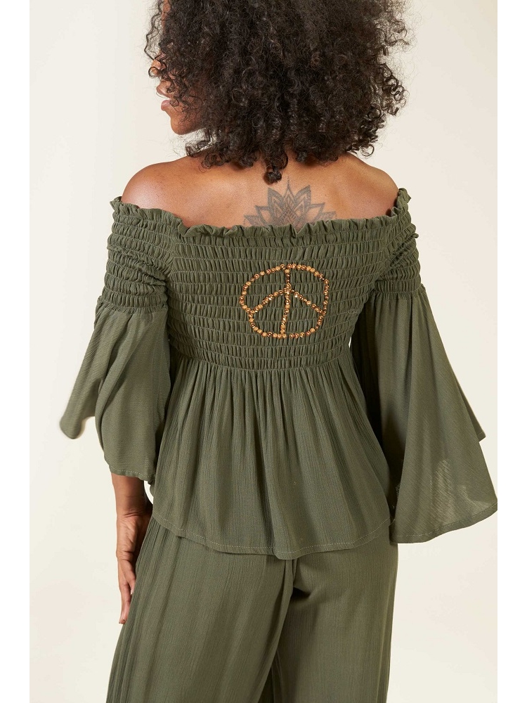 TOP SIMBOLO PAZ LENTEJUELAS