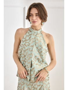 TOP CLLO. HALTER CON BORDADO LENTEJUELAS