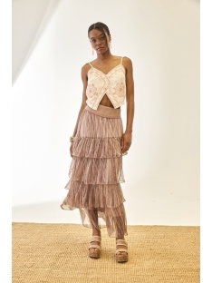 FALDA LARGA CON VOLANTES