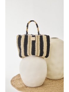 BOLSO DE HOMBRO RAFIA Y RAYAS LUREX