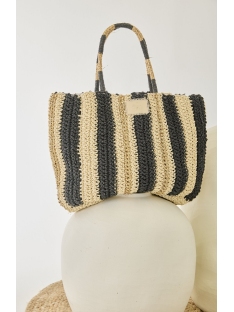 BOLSO DE HOMBRO RAFIA Y RAYAS LUREX