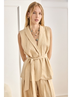 CHALECO VISCOSA CON CINTURON COMO CIERRE