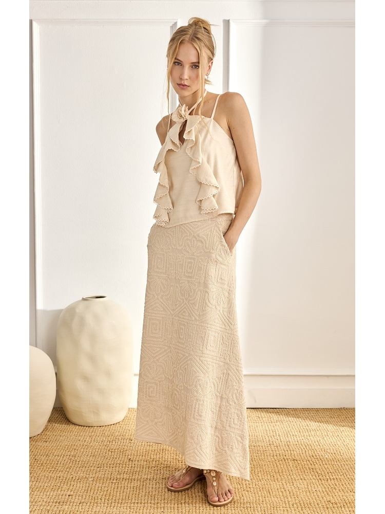 TOP VISCOSA TRIANTES CON VOLANTES EN ESC