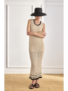 VESTIDO PUNTO VISCOSA Y VOLANTES BICOLOR