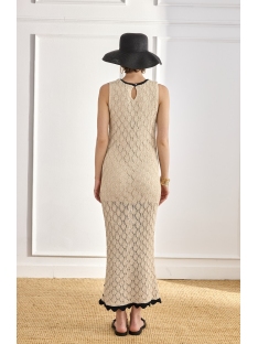 VESTIDO PUNTO VISCOSA Y VOLANTES BICOLOR