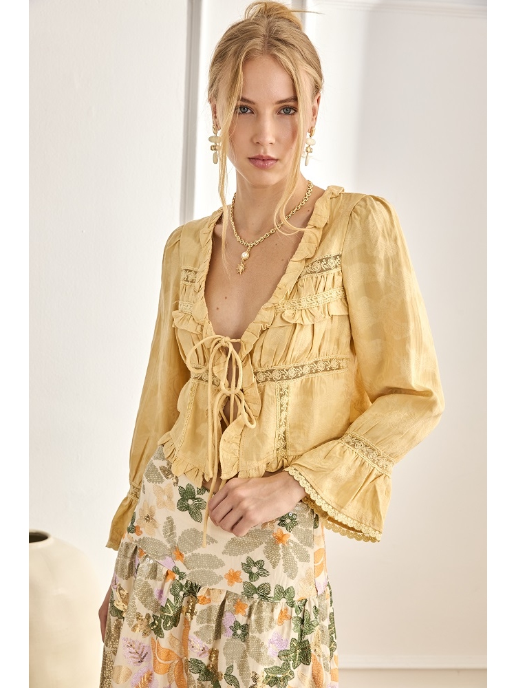 BLUSA RAYON MLARGA VOLANTES ENTREDOSES 2