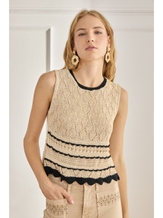 TOP PUNTO VISCOSA BICOLOR VOLANTES