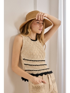 TOP PUNTO VISCOSA BICOLOR VOLANTES