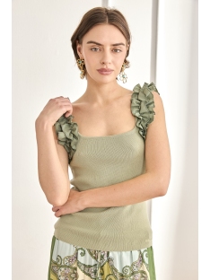 TOP PUNTO CON VOLANTE FRUNCIDO