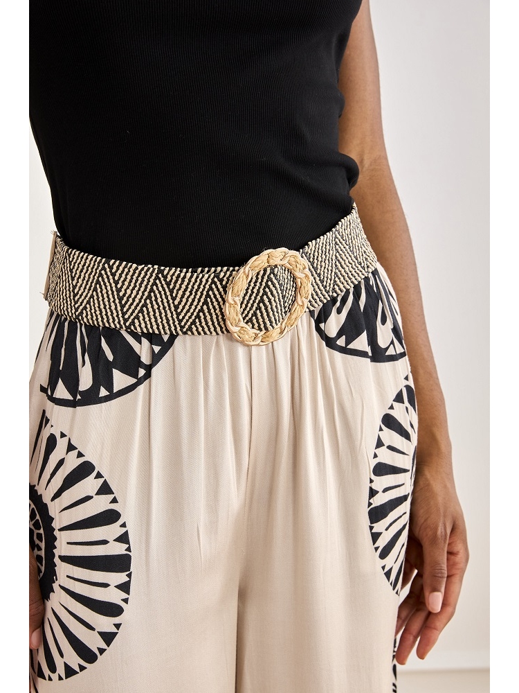 CINTURON RAFIA CON HEBILLA CIRCULAR