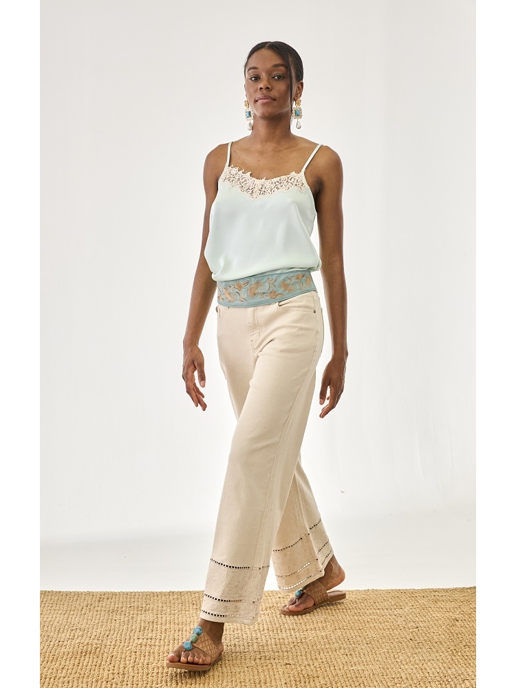 TOP TIRANTES BLONDA EN ESCOTE